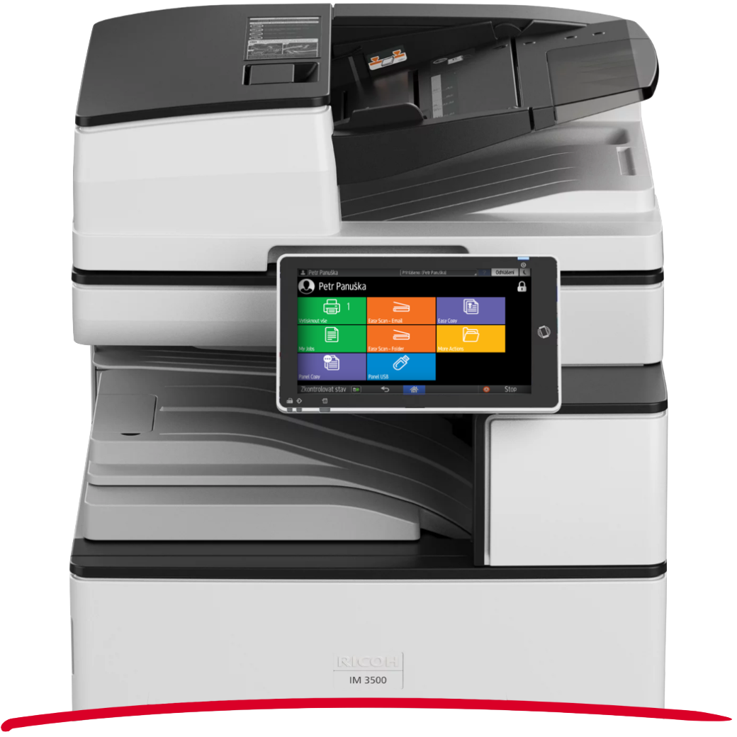 RICOH multifunction printers
& MyQ X