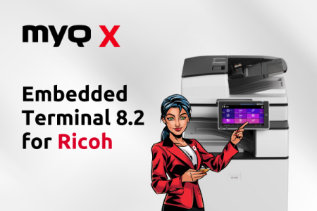Nouveau terminal embarqué MyQ X 8.2 pour Ricoh